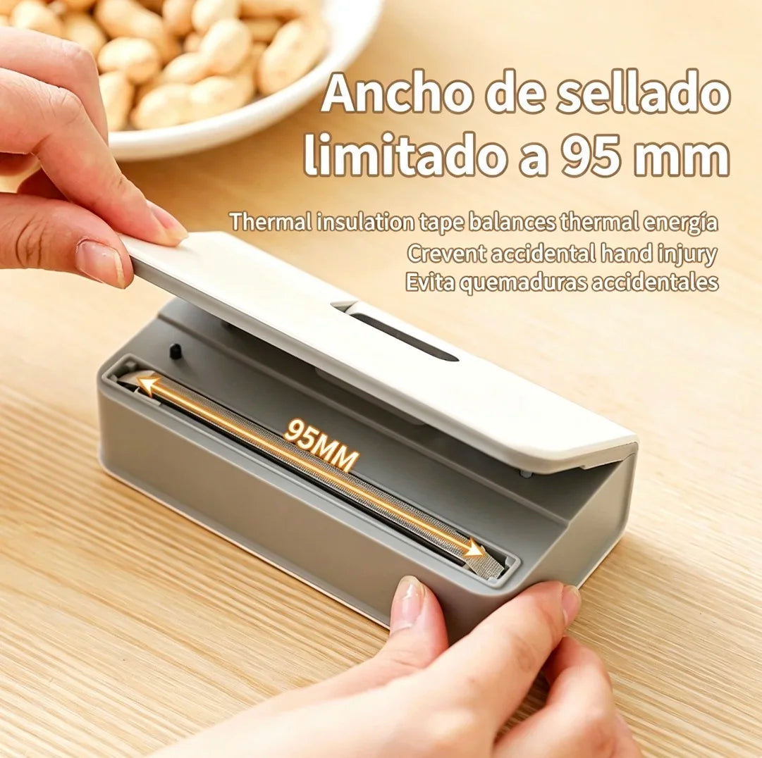 Mini Heat Sealer Plastic Bag Heat Sealing Machine Rechargable Plastic Storage Package Sealer Handheld Clip Bag Food Heat Sealer